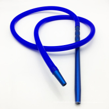 2m de tuyau de narguilé de Shisha de silicone bleu avec l&#39;embouchure en métal (ES-HH-016-5)